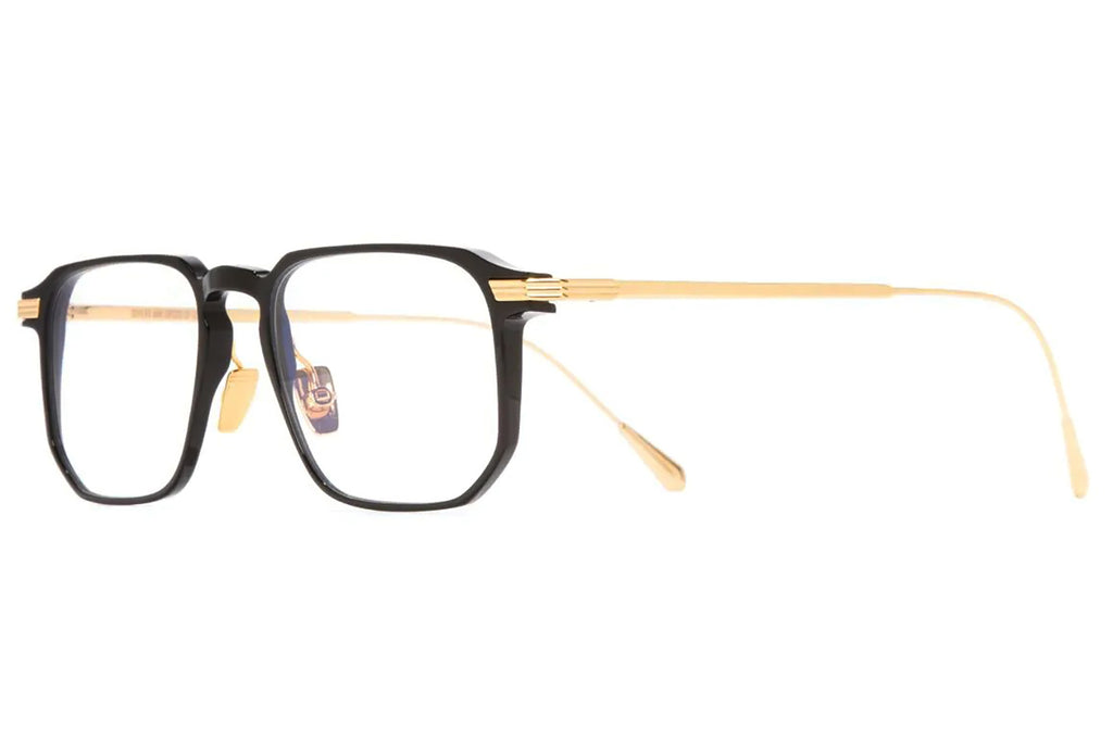 Cutler & Gross - 0007 Eyeglasses Black on 24K Yellow Gold