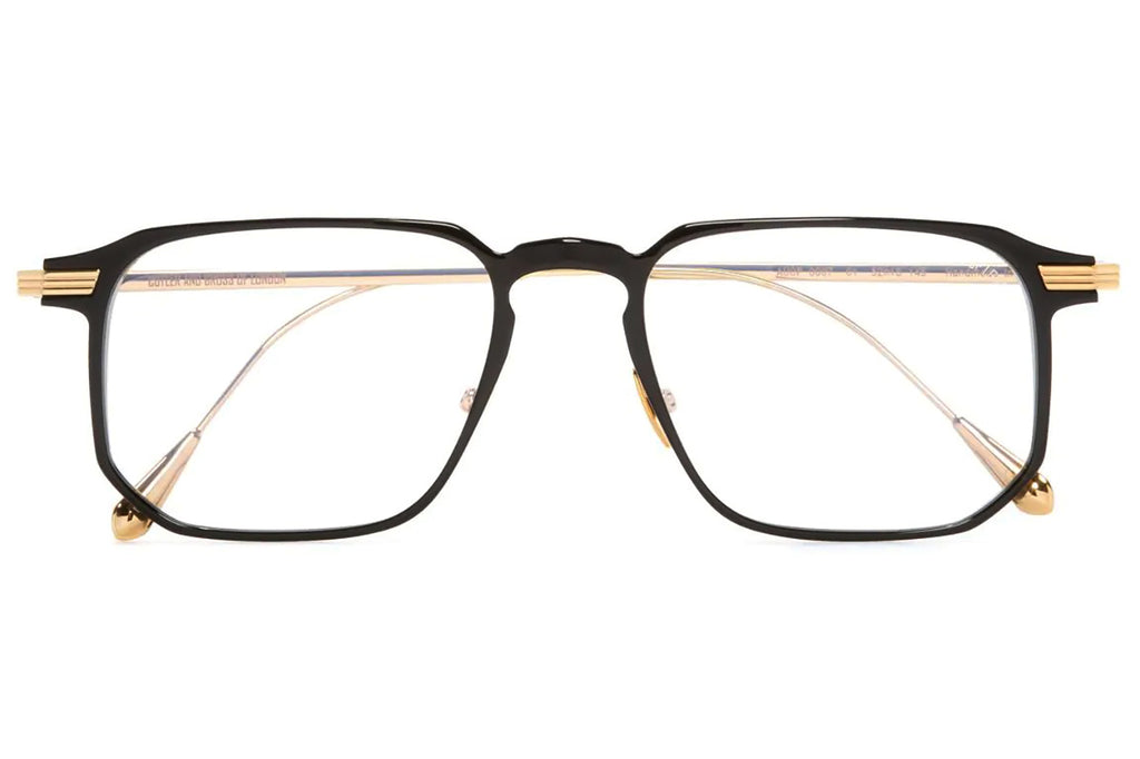 Cutler & Gross - 0007 Eyeglasses Black on 24K Yellow Gold