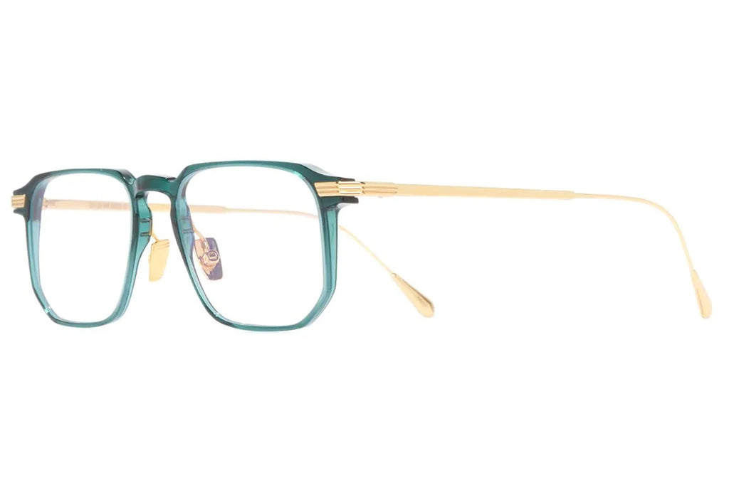 Cutler & Gross - 0007 Eyeglasses Green on 24K Yellow Gold