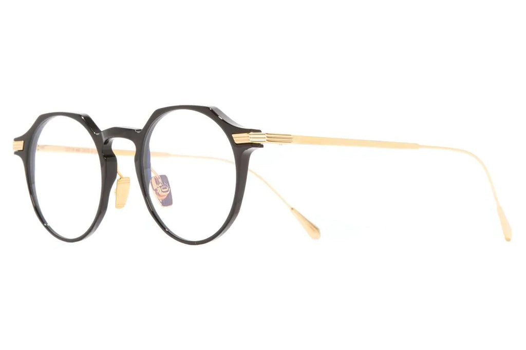 Cutler & Gross - 0008 Eyeglasses Black on 24K Yellow Gold