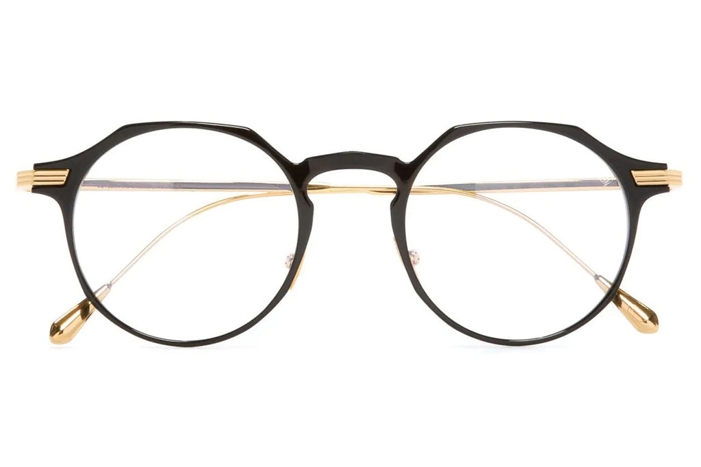 Cutler & Gross - 0008 Eyeglasses Black on 24K Yellow Gold