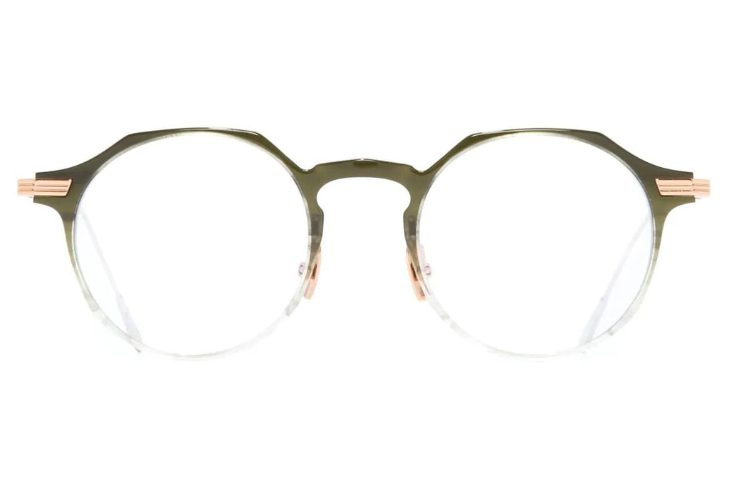 Cutler & Gross - 0008 Eyeglasses Gradient Green on 18K Rose Gold