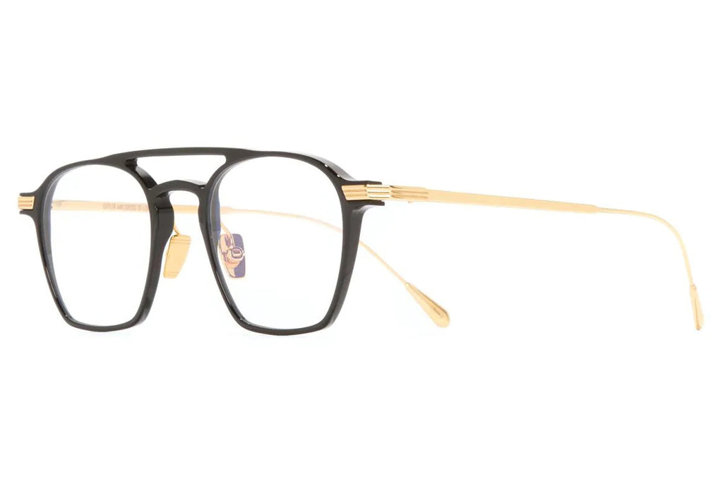 Cutler & Gross - 0009 Eyeglasses Black on 24K Yellow Gold