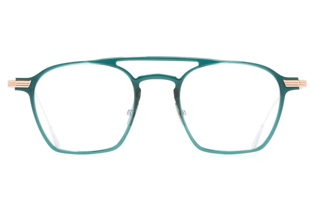 Cutler & Gross - 0009 Eyeglasses Gradient Green on 18K Rose Gold