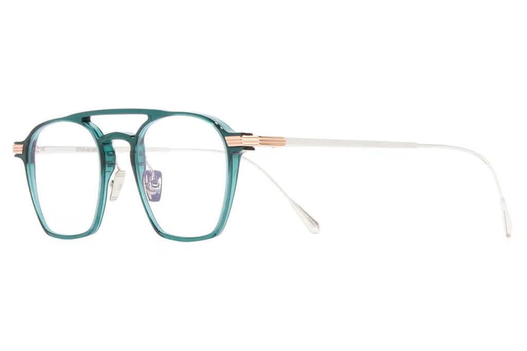 Cutler & Gross - 0009 Eyeglasses Gradient Green on 18K Rose Gold