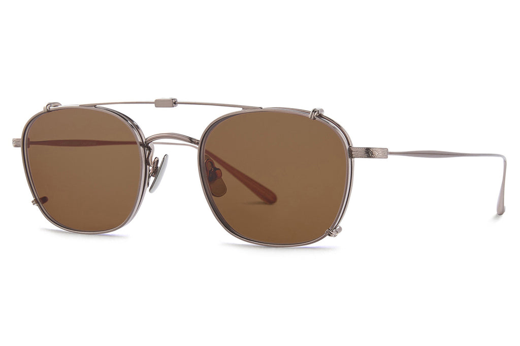 Garrett Leight - Cascade Clip On Shades Bronze with Oak Lenses