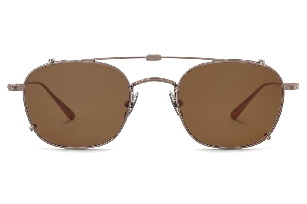 Garrett Leight - Cascade Clip On Shades Bronze with Oak Lenses