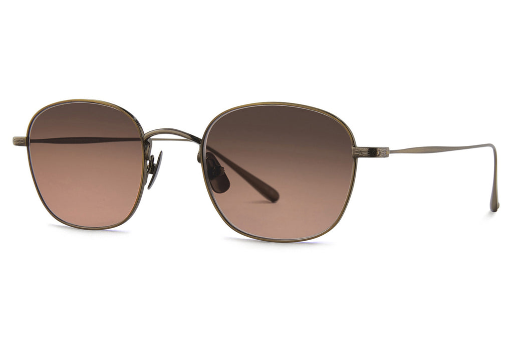 Garrett Leight - Cascade M Sunglasses Antique Gold with Pure Mojave Gradient Lenses