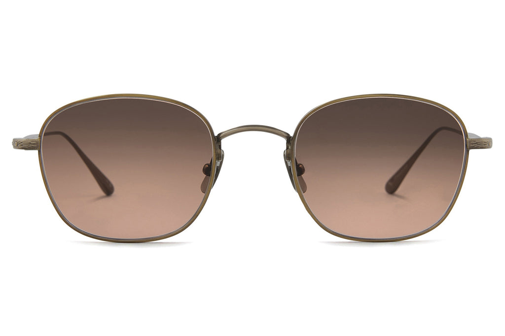 Garrett Leight - Cascade M Sunglasses Antique Gold with Pure Mojave Gradient Lenses