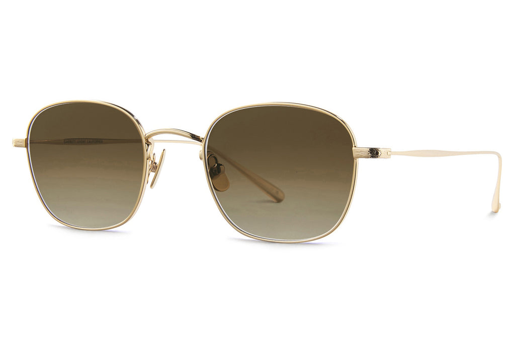 Garrett Leight - Cascade M Sunglasses Gold with Pure Almond Gradient Lenses