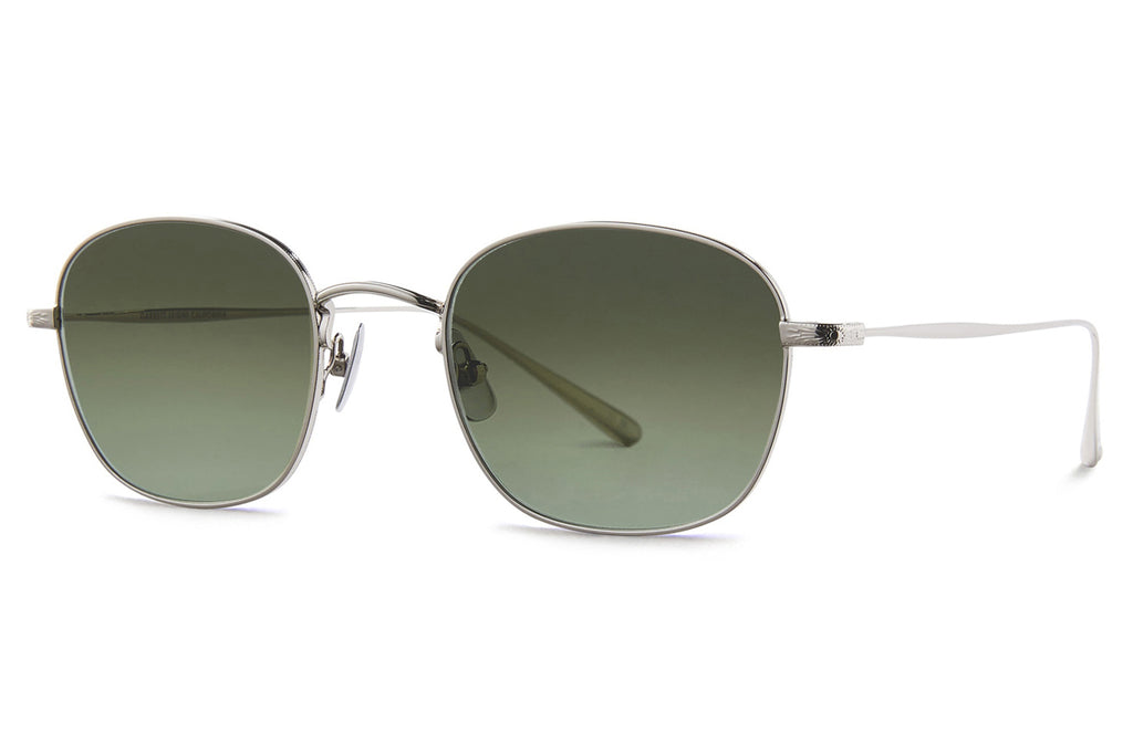 Garrett Leight - Cascade M Sunglasses Silver with Pure Evergreen Gradient Lenses