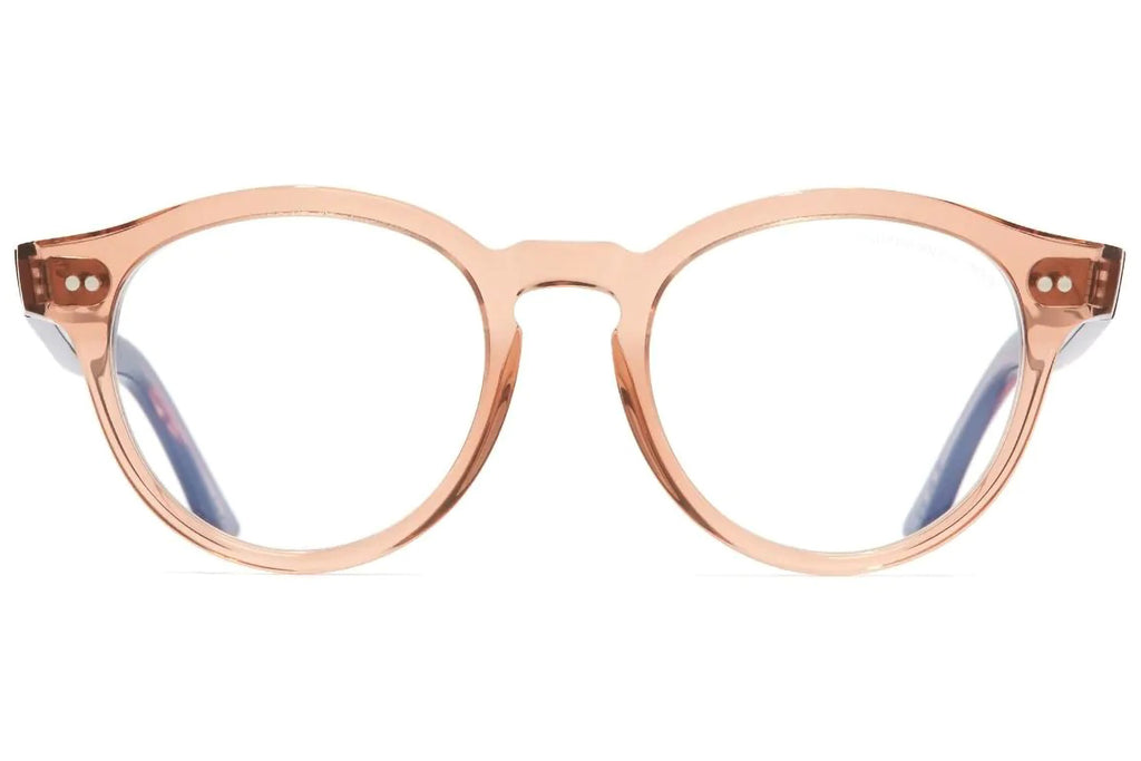 Cutler & Gross - 1378 (Small) Eyeglasses Crystal Peach on Striped Brown