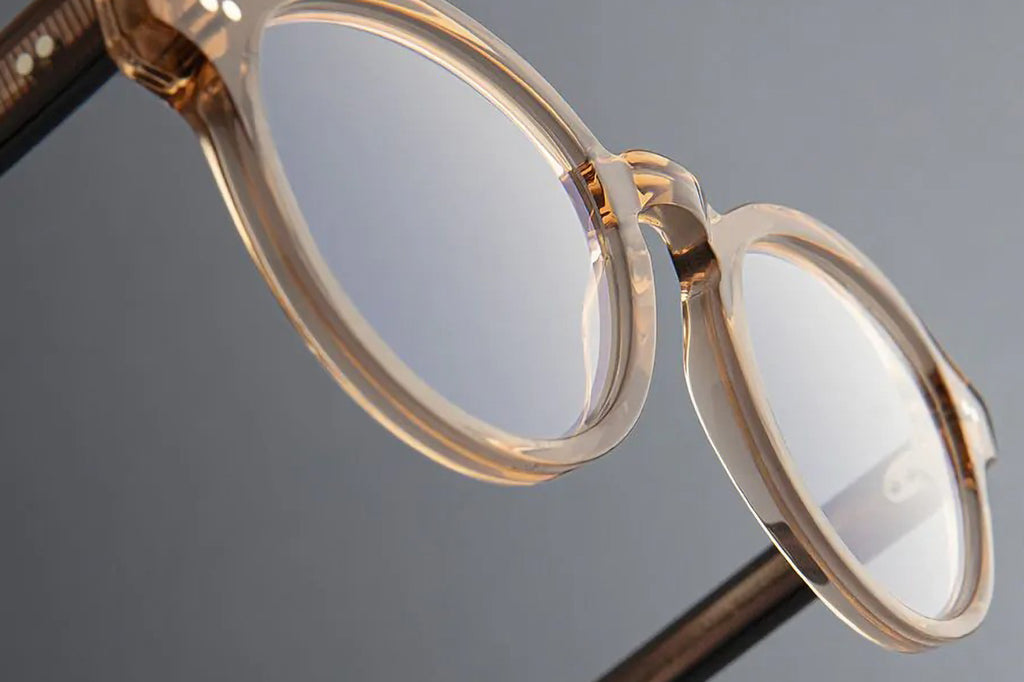 Cutler & Gross - 1378 (Small) Eyeglasses Crystal Peach on Striped Brown