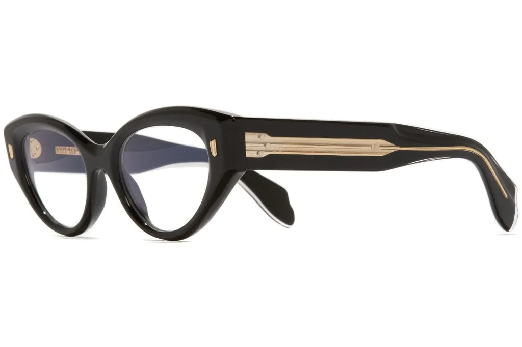 Cutler & Gross - 1417 Eyeglasses Black on Crystal