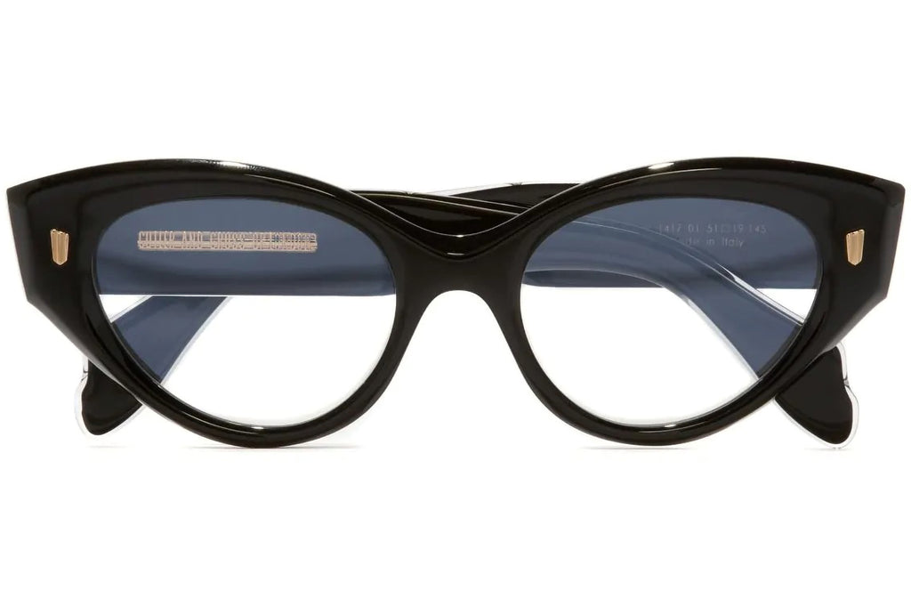 Cutler & Gross - 1417 Eyeglasses Black on Crystal