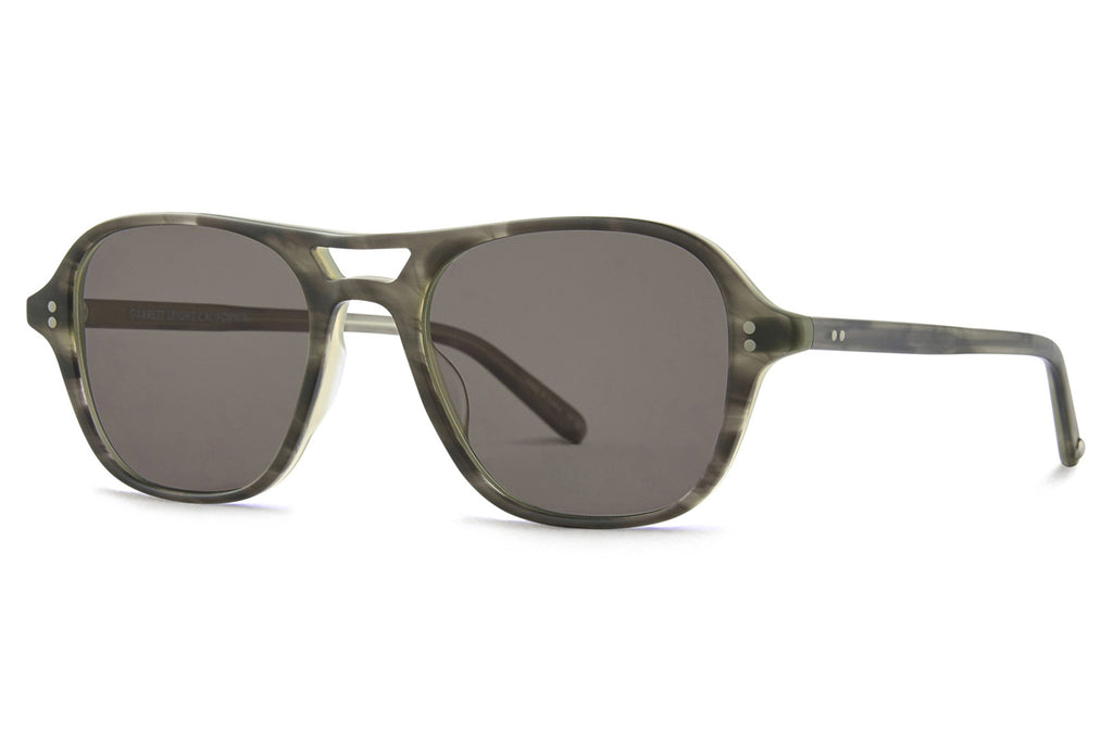 Garrett Leight - Doc Sunglasses Matte G.I. Tortoise Laminate with Semi-Flat Grey Lenses