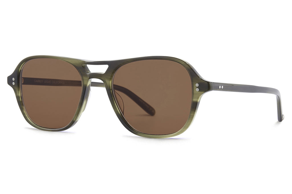 Garrett Leight - Doc Sunglasses Willow with Semi-Flat Oak Lenses