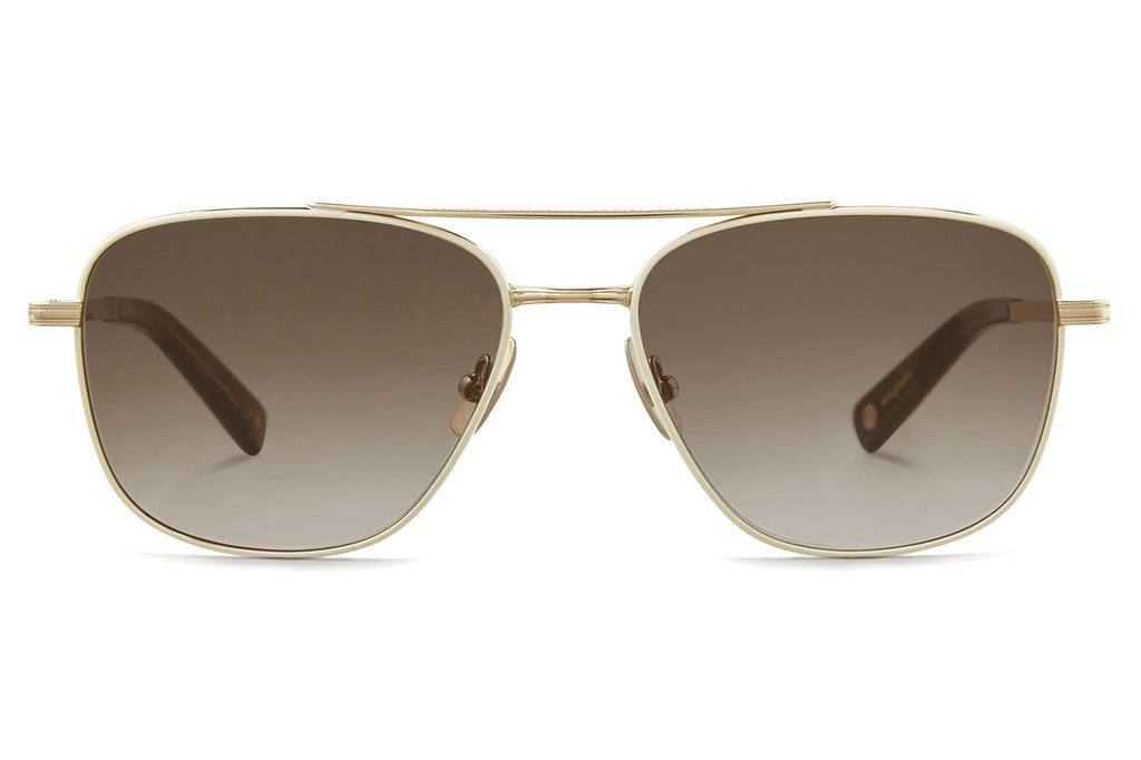 Garrett Leight - El Capitan Sunglasses Phosphorous-Spotted Brown Shell with Semi-Flat Sepia Gradient