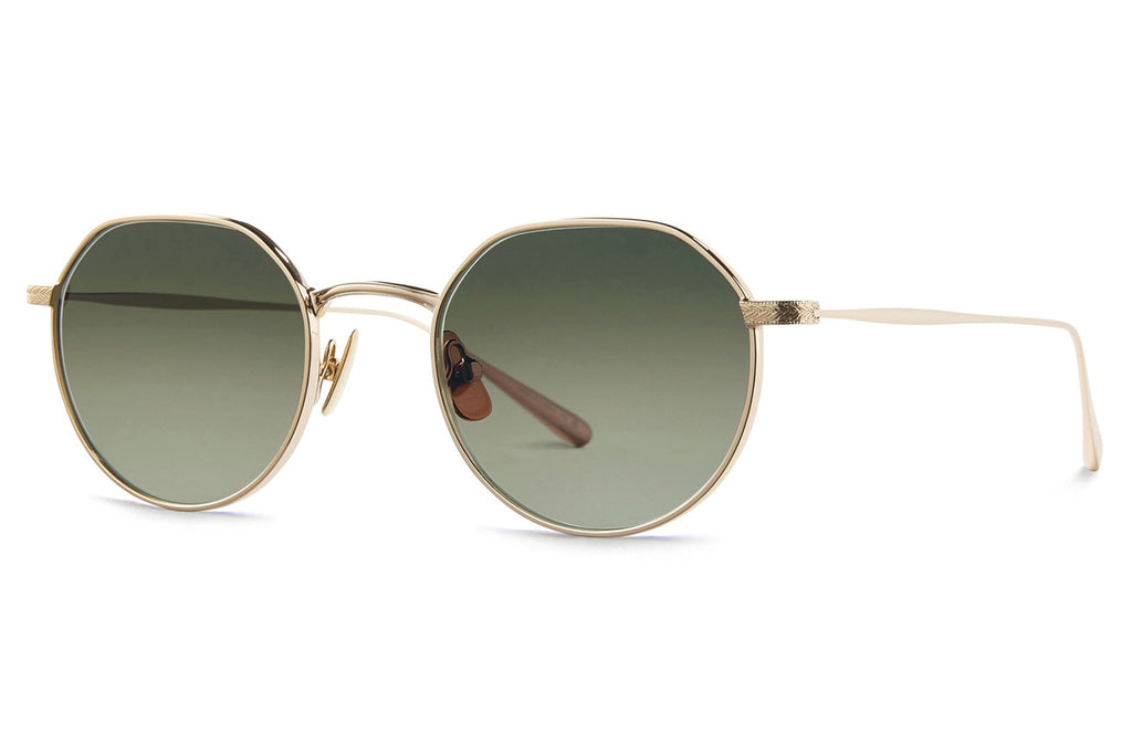 Garrett Leight - Eureka M Sunglasses Gold with Pure Evergreen Gradient Lenses