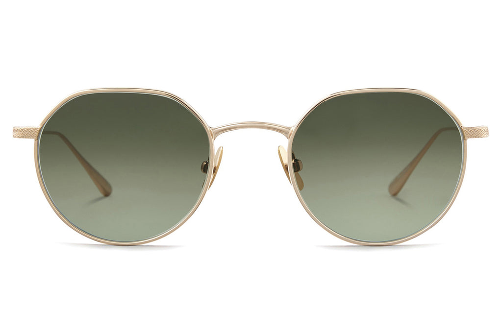 Garrett Leight - Eureka M Sunglasses Gold with Pure Evergreen Gradient Lenses