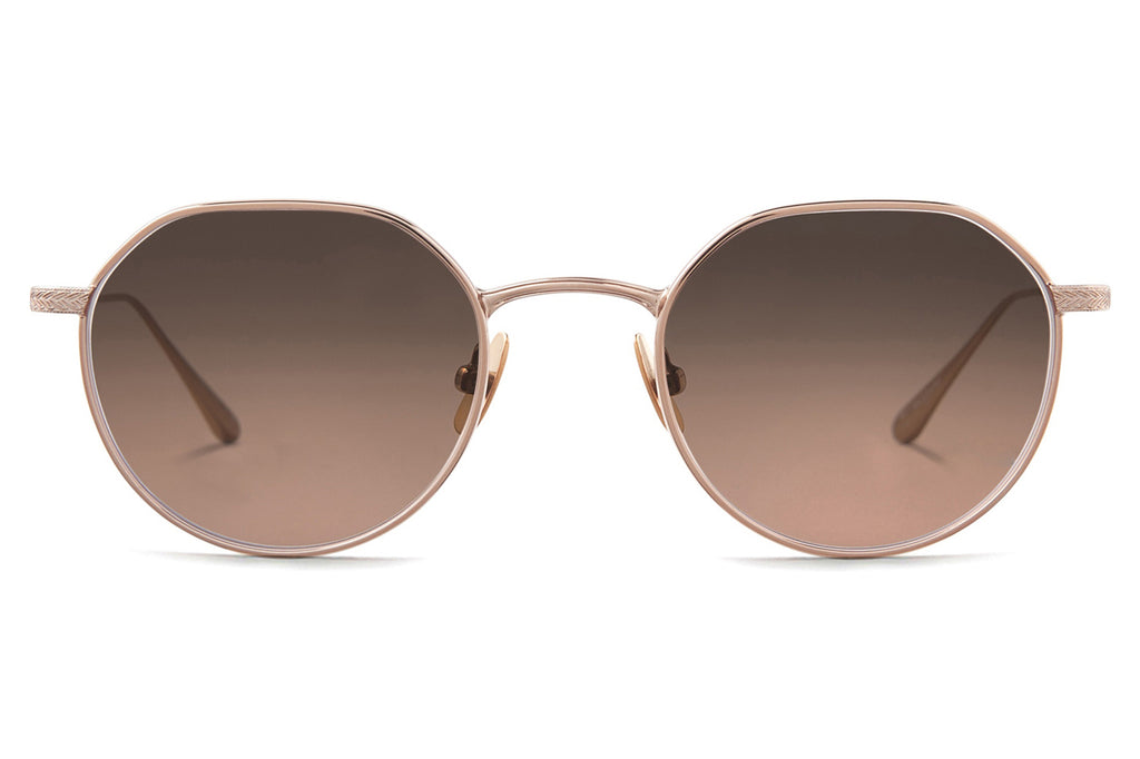 Garrett Leight - Eureka M Sunglasses Rose Gold with Pure Mojave Gradient Lenses