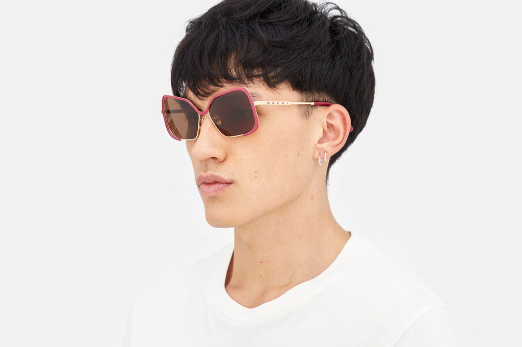 Marni® - Unila Valley Sunglasses Burgundy/Gold