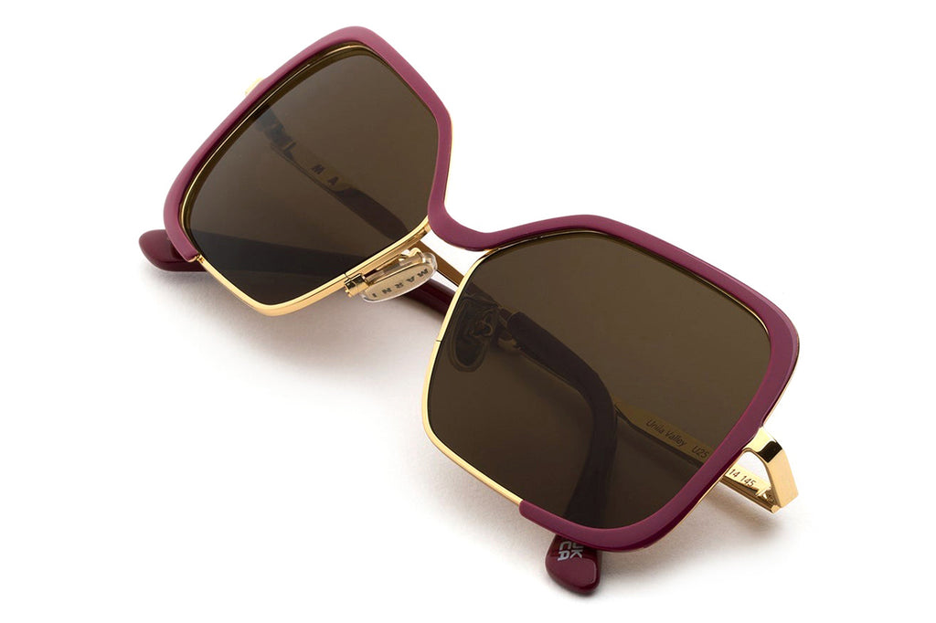 Marni® - Unila Valley Sunglasses Burgundy/Gold