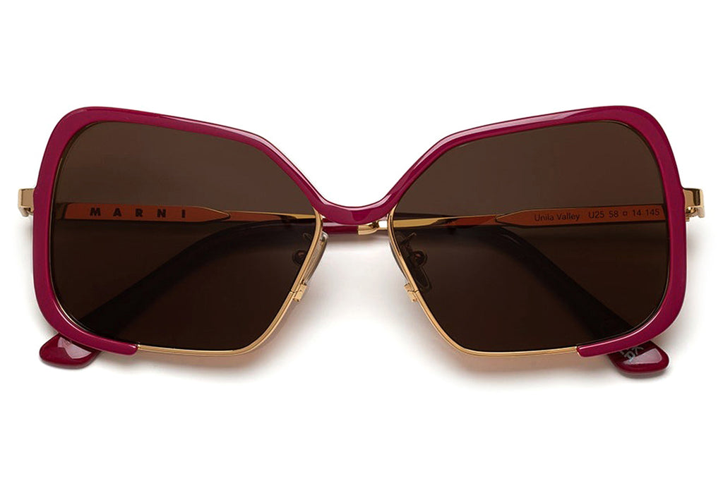 Marni® - Unila Valley Sunglasses Burgundy/Gold