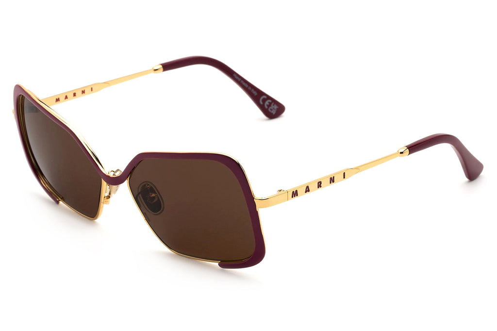 Marni® - Unila Valley Sunglasses Burgundy/Gold