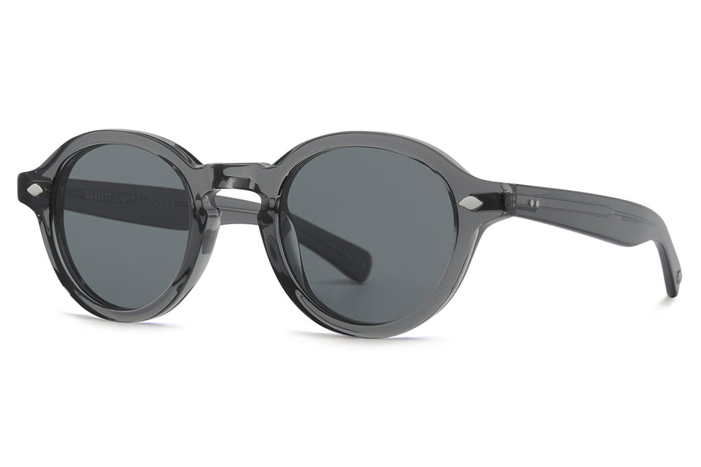 Garrett Leight - Flipper Sunglasses Sea Grey with Semi-Flat Pure Blue Smoke Lenses