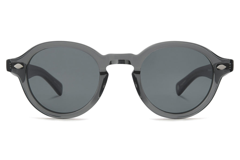 Garrett Leight - Flipper Sunglasses Sea Grey with Semi-Flat Pure Blue Smoke Lenses