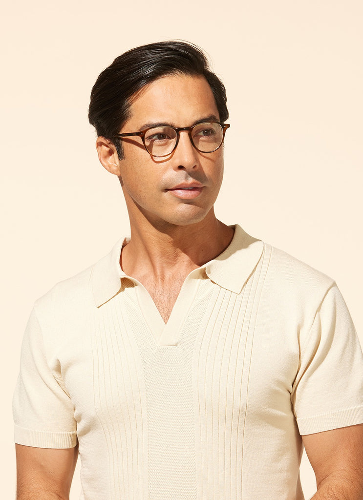 Garrett Leight - Hampton Eyeglasses Spotted Brown Shell