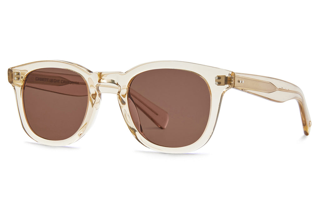 Garrett Leight - Kinney II Sunglasses Champagne with Semi-Flat Pure Rosewood Lenses