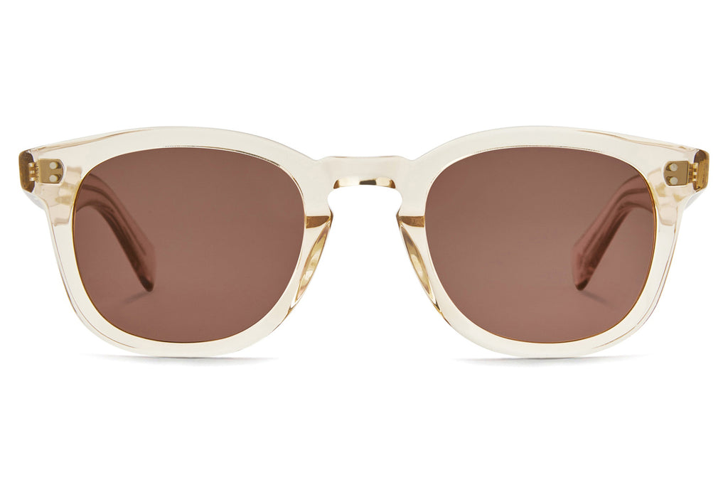 Garrett Leight - Kinney II Sunglasses Champagne with Semi-Flat Pure Rosewood Lenses