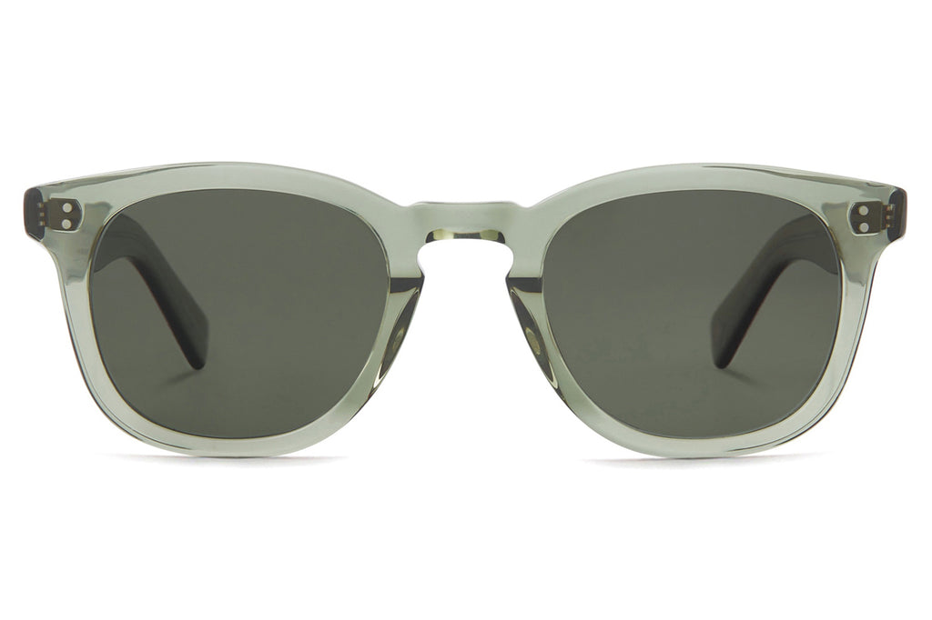 Garrett Leight - Kinney II Sunglasses Juniper with Semi-Flat Pure G15 Lenses