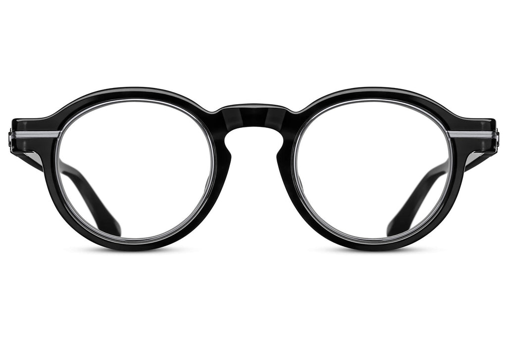 Matsuda - M2050 Eyeglasses Black Stripe - Brushed Silver