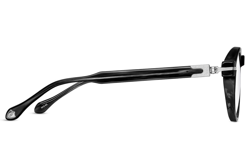 Matsuda - M2050 Eyeglasses Black Stripe - Brushed Silver