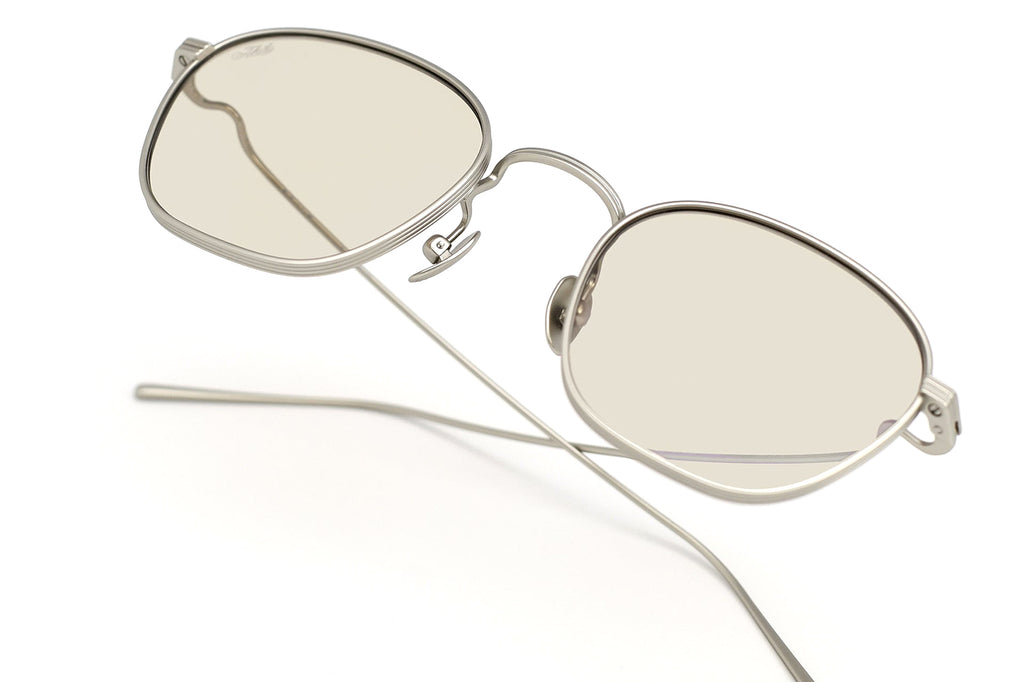 AKILA® Eyewear - Osiris Sunglasses Matte Silver w/ Beige Lenses