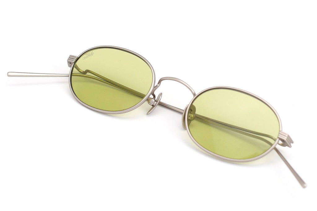 AKILA® Eyewear - Rio Sunglasses Matte Silver w/ Light Green Lenses