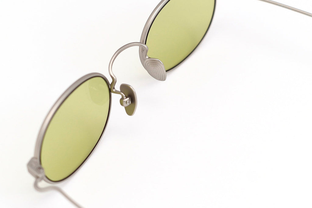 AKILA® Eyewear - Rio Sunglasses Matte Silver w/ Light Green Lenses