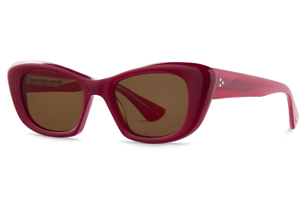 Garrett Leight - Sierra Sunglasses Amulet Red with Oak Lenses