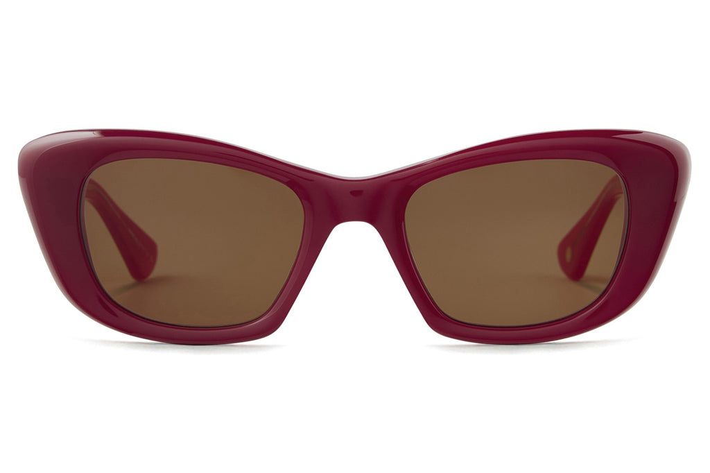 Garrett Leight - Sierra Sunglasses Amulet Red with Oak Lenses