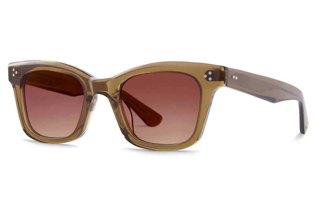 Garrett Leight - Thompson Sunglasses Caramel with Amaretto Gradient Lenses