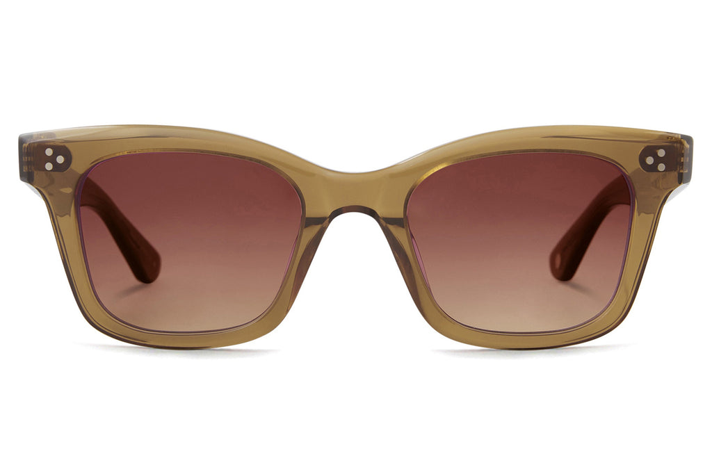 Garrett Leight - Thompson Sunglasses Caramel with Amaretto Gradient Lenses