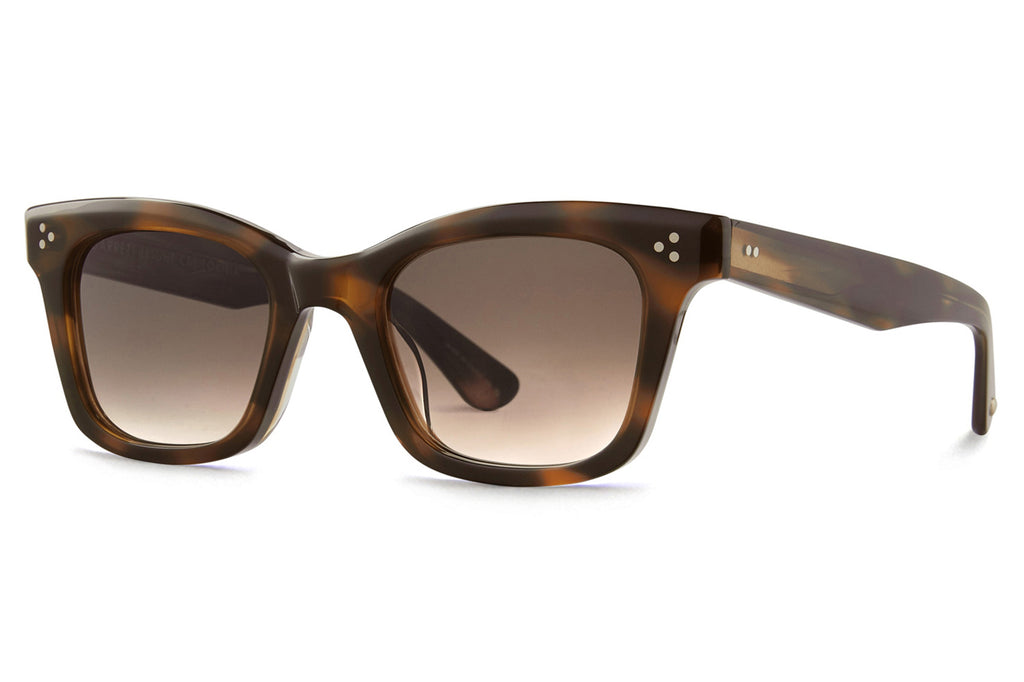 Garrett Leight - Thompson Sunglasses Spotted Brown Shell with Semi-Flat Sepia Gradient Lenses