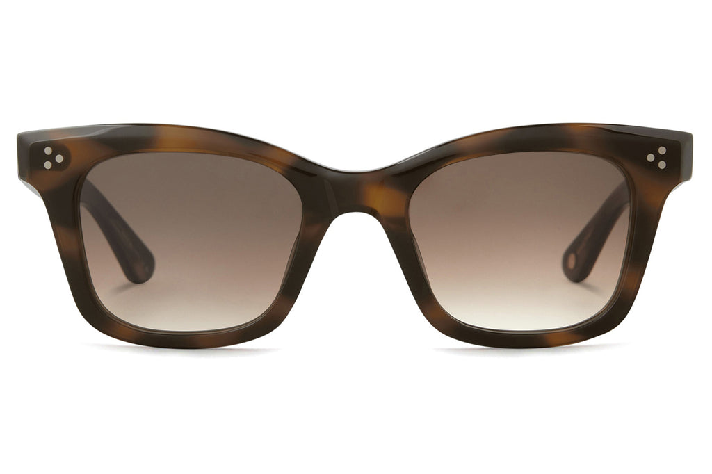 Garrett Leight - Thompson Sunglasses Spotted Brown Shell with Semi-Flat Sepia Gradient Lenses