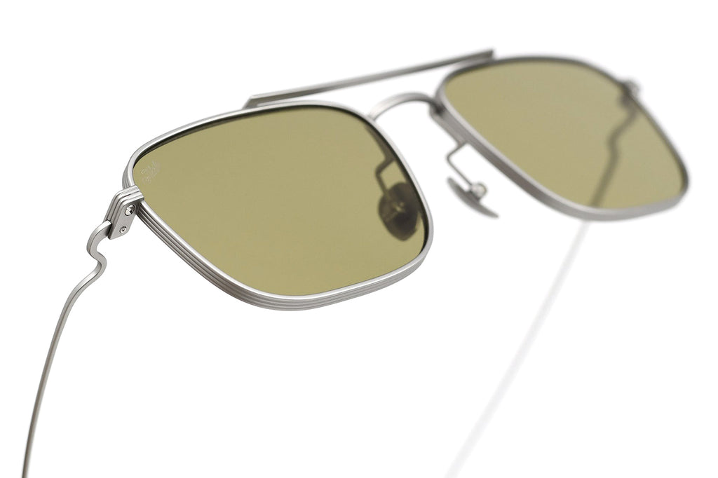 AKILA® Eyewear - Titan Sunglasses Matte Silver w/ Light Green Lenses