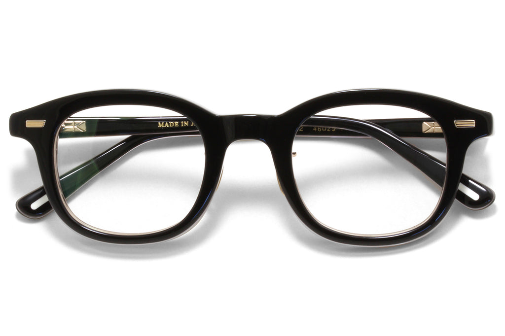 Yuichi Toyama : 5 - Bastille Eyeglasses Black+Clear/White Gold