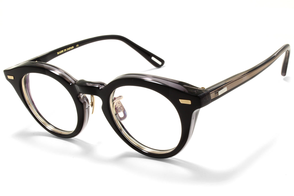 Yuichi Toyama : 5 - Poissy Eyeglasses Black+Clear/White Gold