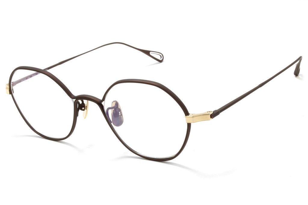 Yuichi Toyama - Reich (U-164) Eyeglasses Brown/White Gold